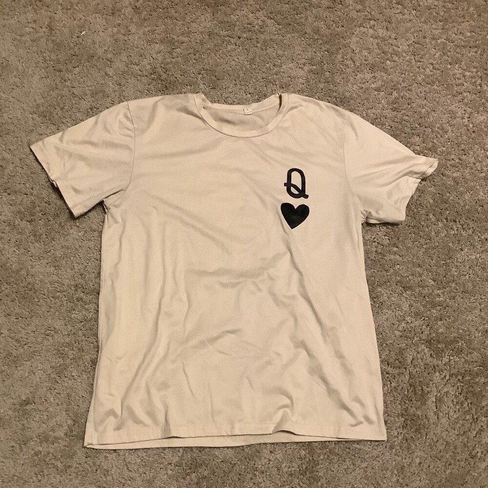 BRAND NEW Tan 'Queen of Hearts' Shirt